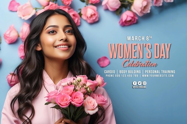 banner template theme for womans day event