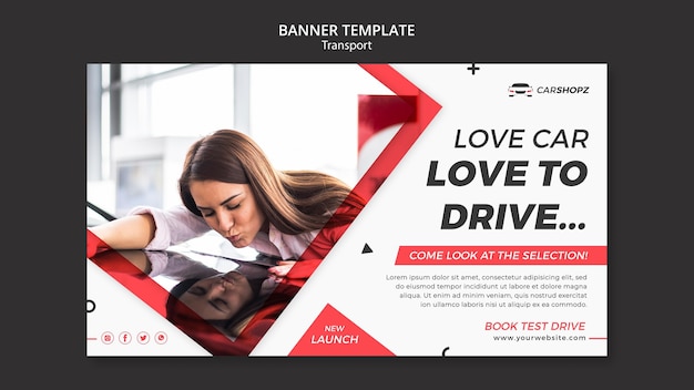 PSD banner transport template design