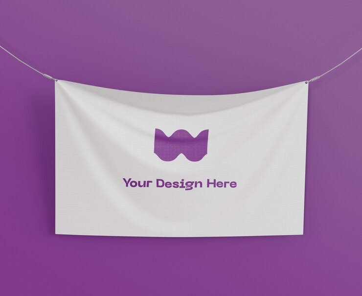 PSD banner vlag mockup