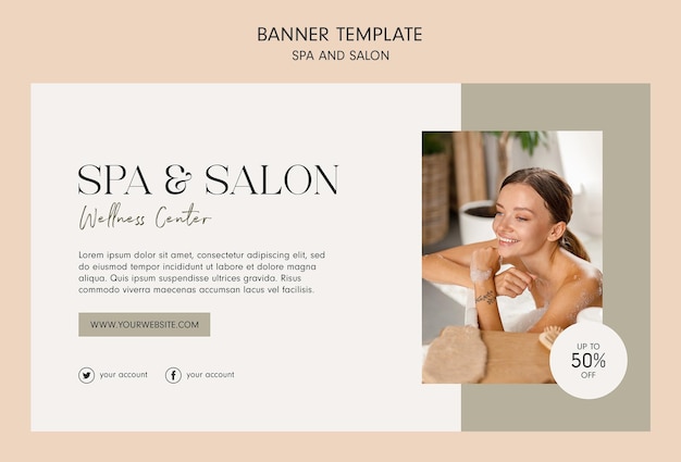 PSD bannermalplaatje spa en salon