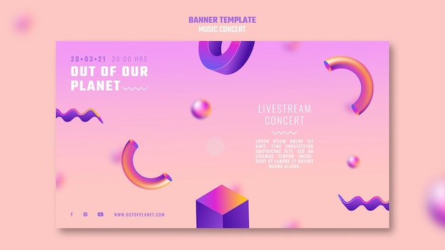 PSD bannermalplaatje van out of our planet music concert