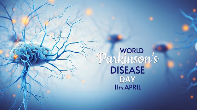 Bannerontwerp sjabloon voor de maand van bewustwording over de ziekte van Parkinson