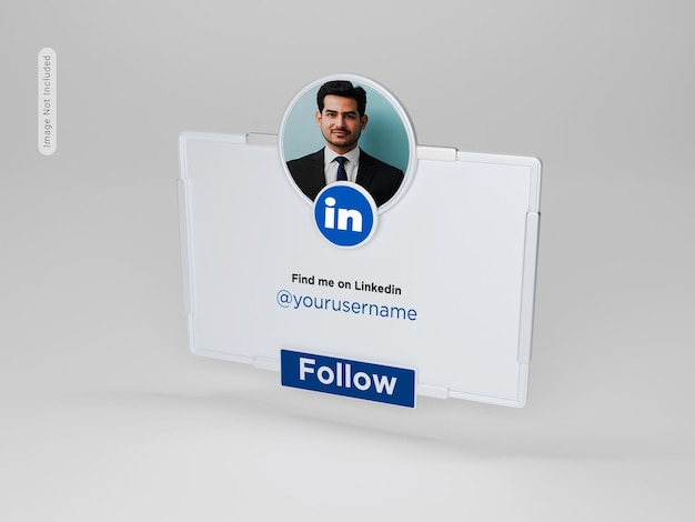 PSD bannerprofiel op linkedin 3d-rendering