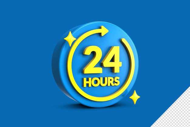 PSD bannner design of 24 hours working time