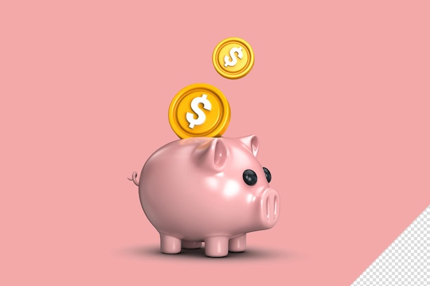 3d 돼지 저금통의 Bannner 디자인