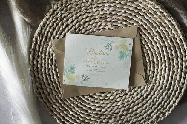 baptism girl frame mockup