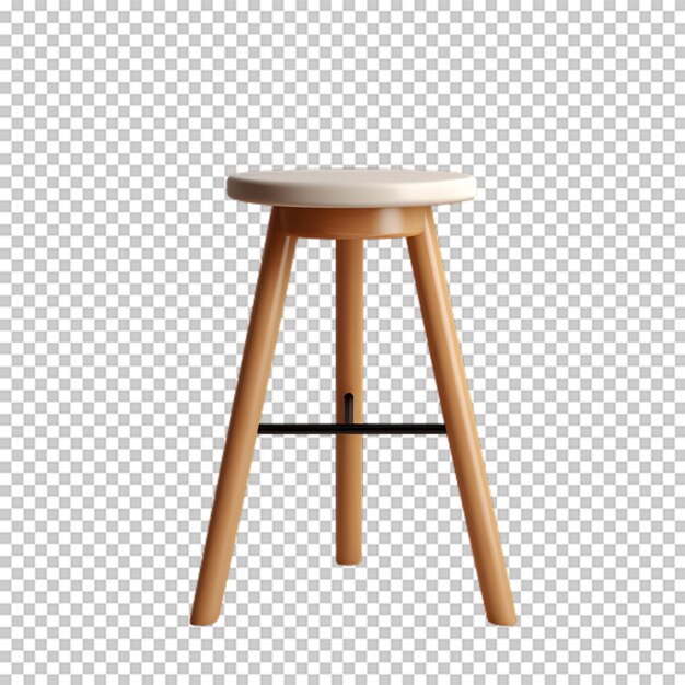 PSD bar chair for kitchen isolated on transparent background