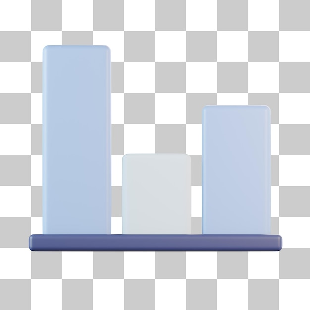 PSD bar chart 3d icon