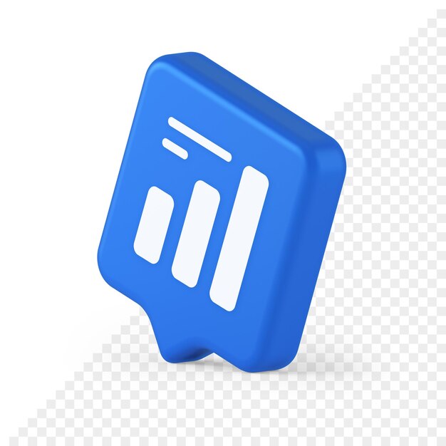 Grafico a barre business analisi pulsante diagramma profitto progresso mercato azionario statistiche icona fumetto 3d