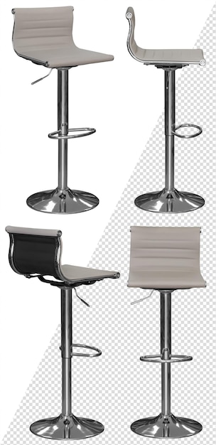 bar stool interior element isolated from the background from different angles