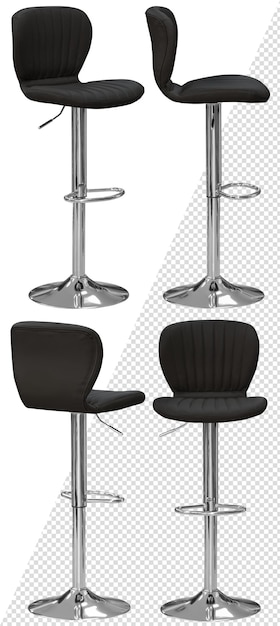 bar stool interior element isolated from the background from different angles