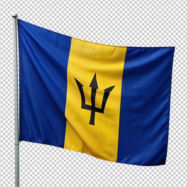 PSD barbados flag on transparent background