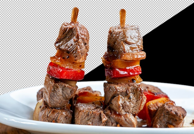 Barbecue meat skewer