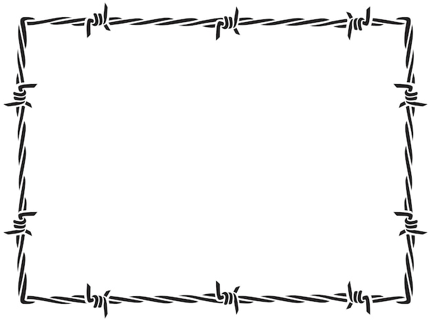 PSD barbed wire frame