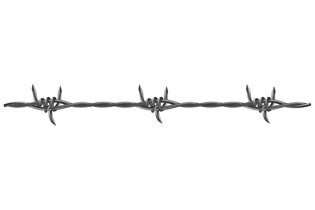 PSD barbed wire isolated