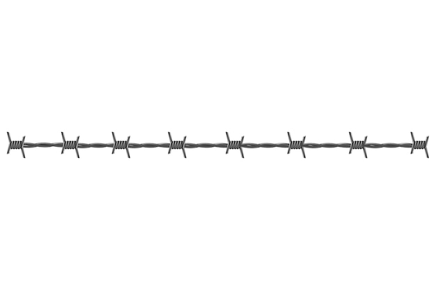 PSD barbed wire isolated