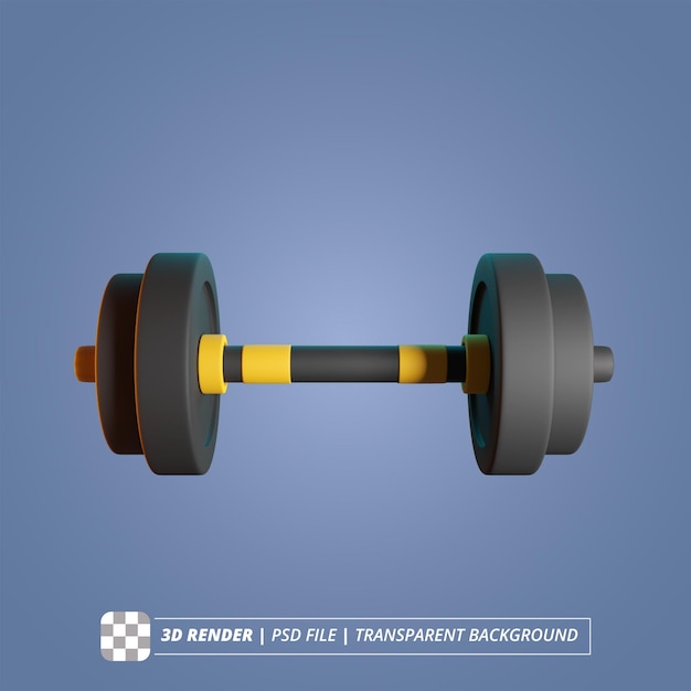 Barbell 3d render immagini isolate