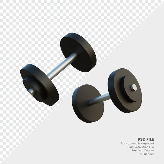 PSD barbell icon for sport gym