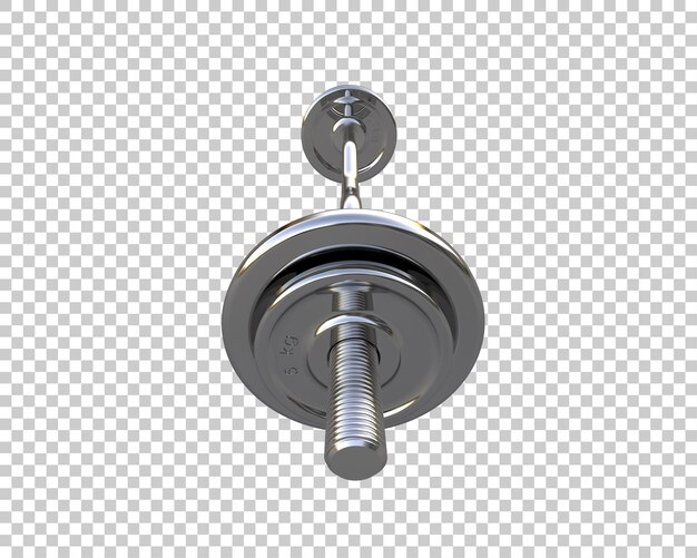 PSD barbell isolated on background 3d rendering illustration