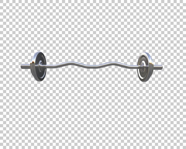 PSD barbell isolated on background 3d rendering illustration