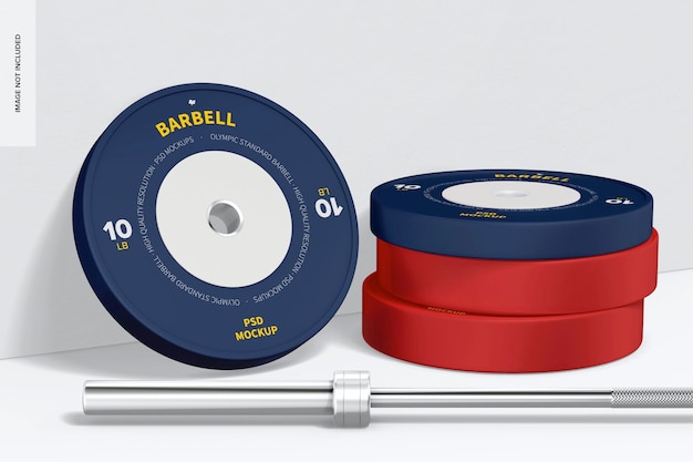 Barbell mockup, stacked