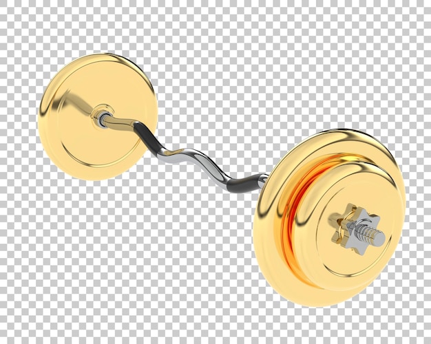 PSD barbell op transparante achtergrond 3d-rendering illustratie