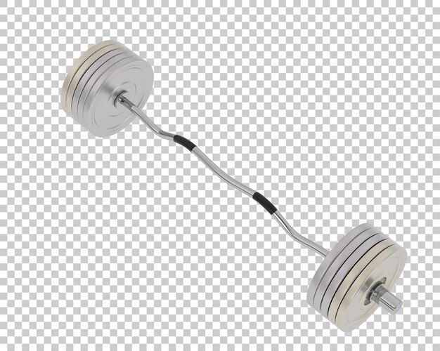 PSD barbell op transparante achtergrond 3d-rendering illustratie