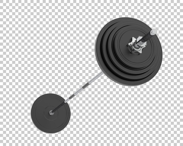 PSD barbell op transparante achtergrond 3d-rendering illustratie