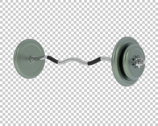 Barbell on transparent background 3d rendering illustration