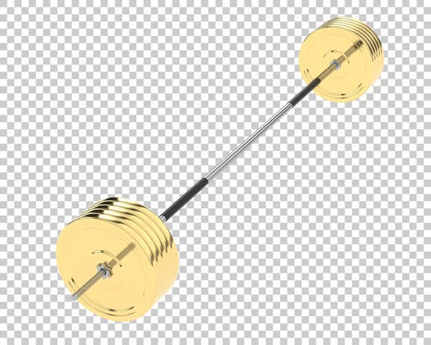 PSD barbell on transparent background 3d rendering illustration