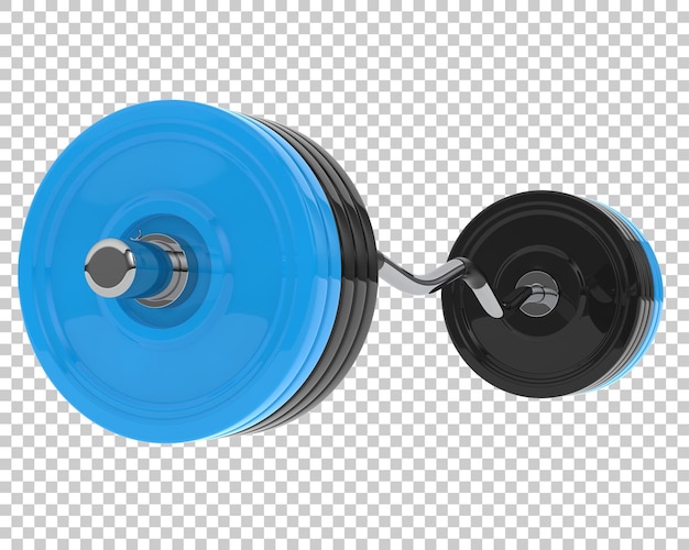 Barbell on transparent background 3d rendering illustration