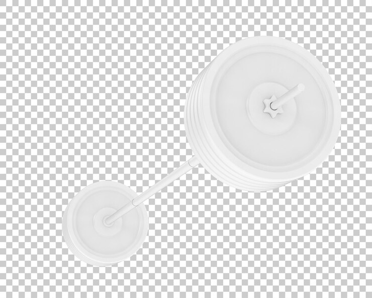 PSD barbell on transparent background 3d rendering illustration