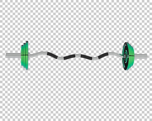 PSD barbell on transparent background 3d rendering illustration