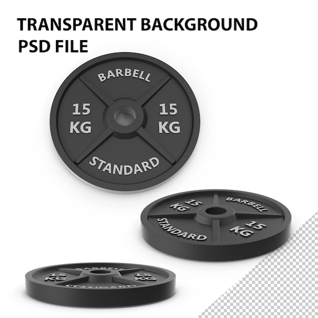 PSD 바벨 무게 15kg png