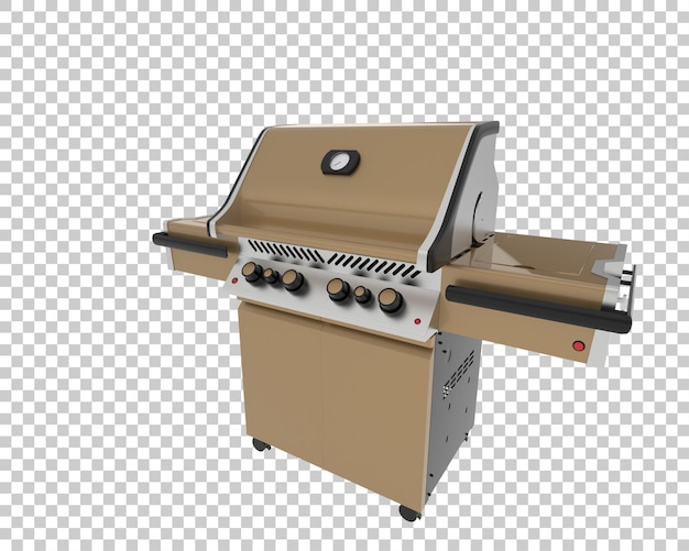 PSD barbeque grill chair isolated on transparent background 3d rendering illustration