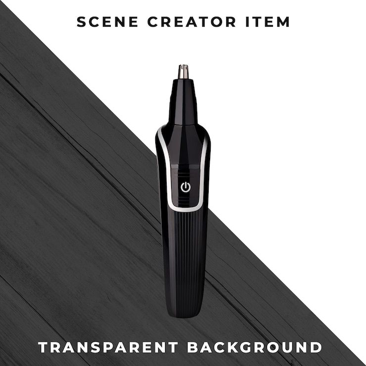 PSD barber accessory on transparent 