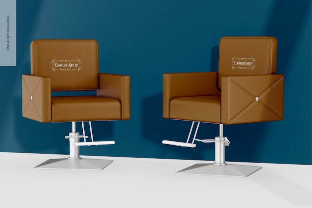 Barber Chairs Mockup