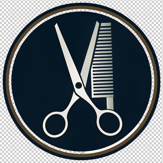 PSD barber icon symbol on transparent background