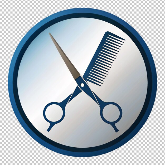 PSD barber icon symbol on transparent background