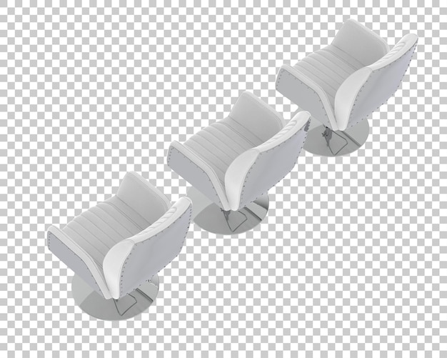 배경 3D 렌더링 일러스트레이션에 고립 된 이발사 의자