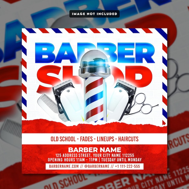 PSD barber shop flyer template