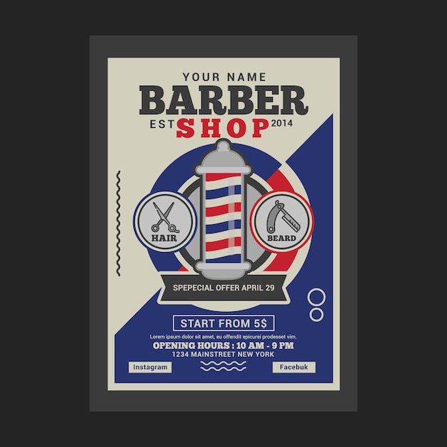 Barber shop flyer