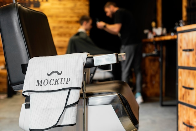 Barber shop mock-up composition