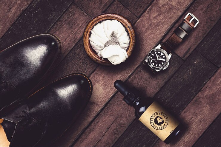 PSD barber shop mock-up