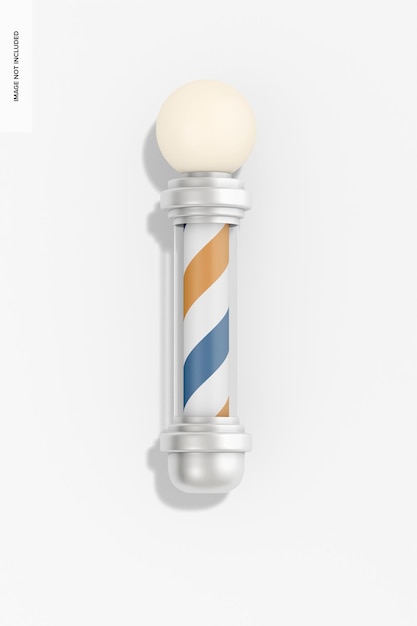 Barber Shop Pole Mockup Front View