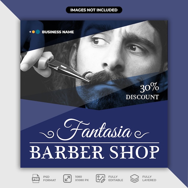 Barber Shop Post foe 소셜 미디어