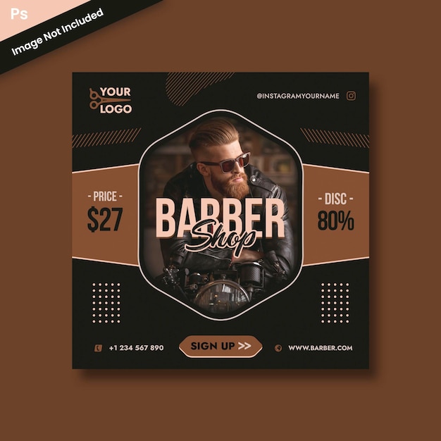 Barber social media template