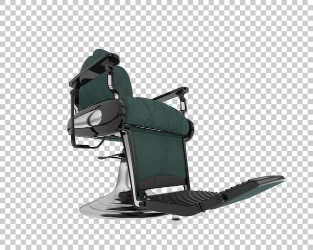PSD barbershop chair isolated on transparent background 3d rendering illustration