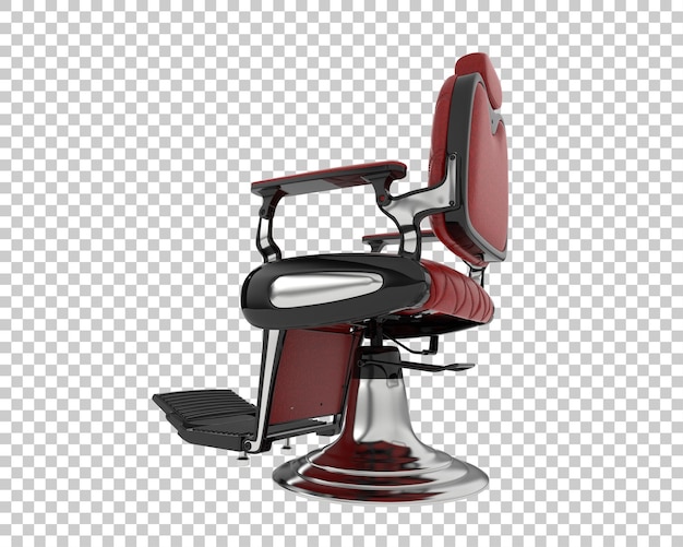 Barbershop chair isolated on transparent background 3d rendering illustration