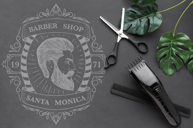 PSD barbershop concept mock-up